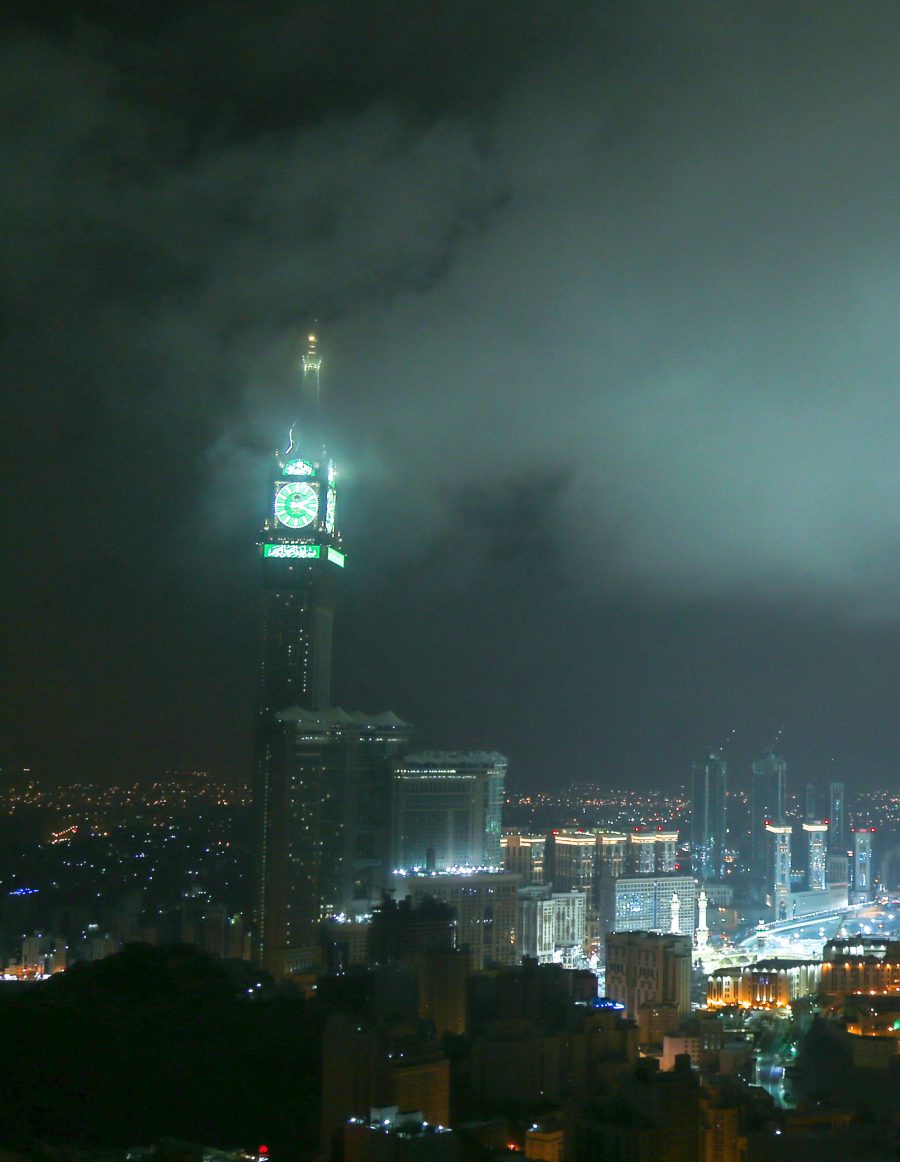 Abraj Al Bait clock tower beside Masjid al-Haram, Makkah